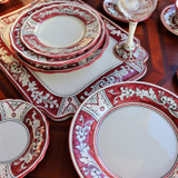 '600 Red Background italian pottery